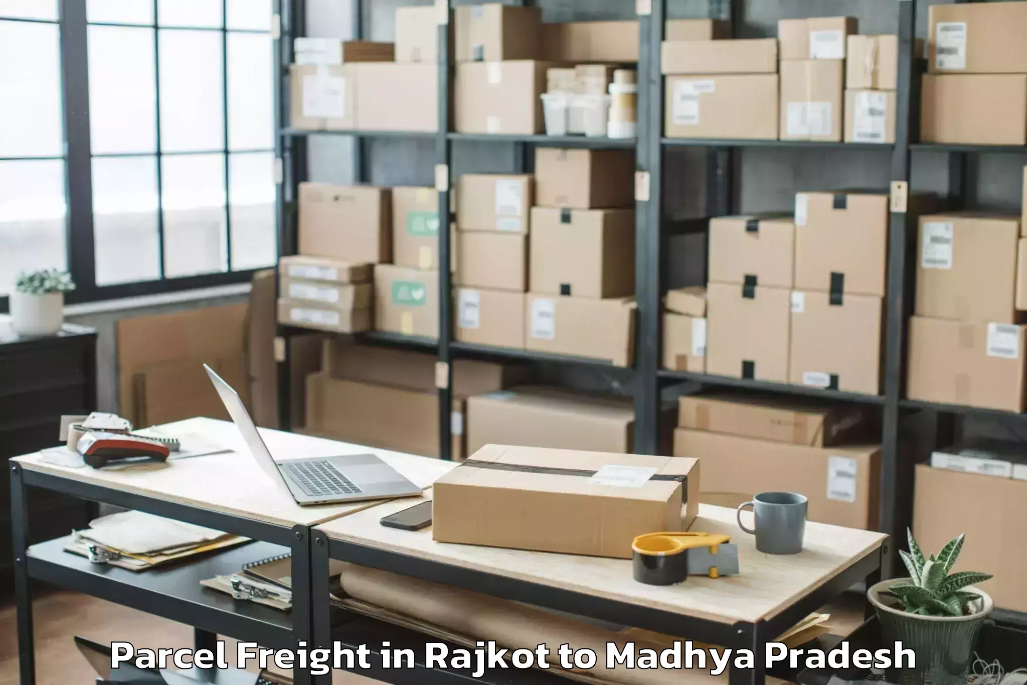 Professional Rajkot to Indore Airport Idr Parcel Freight